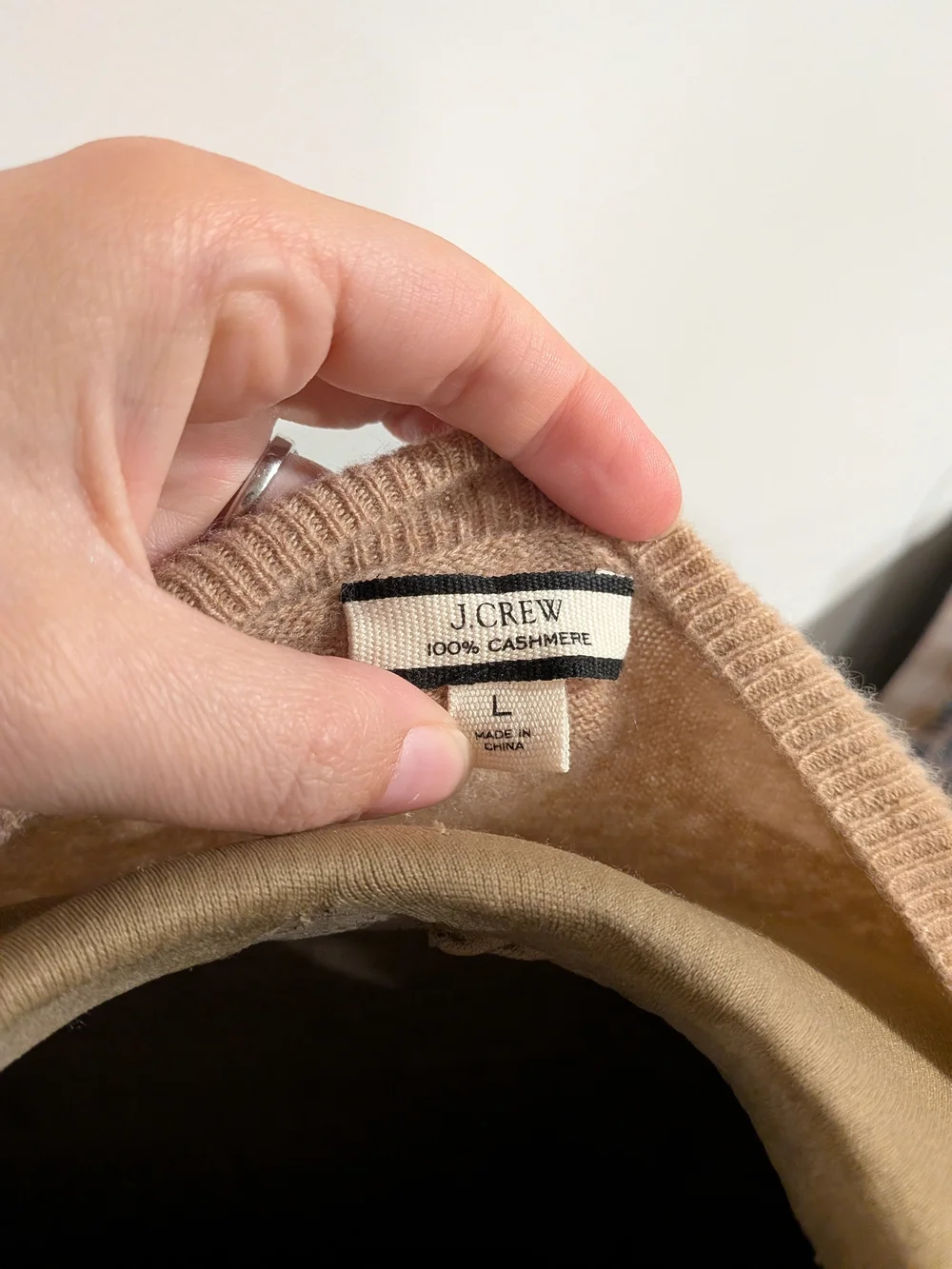 JCrew Cashmere Sweater in Camel
